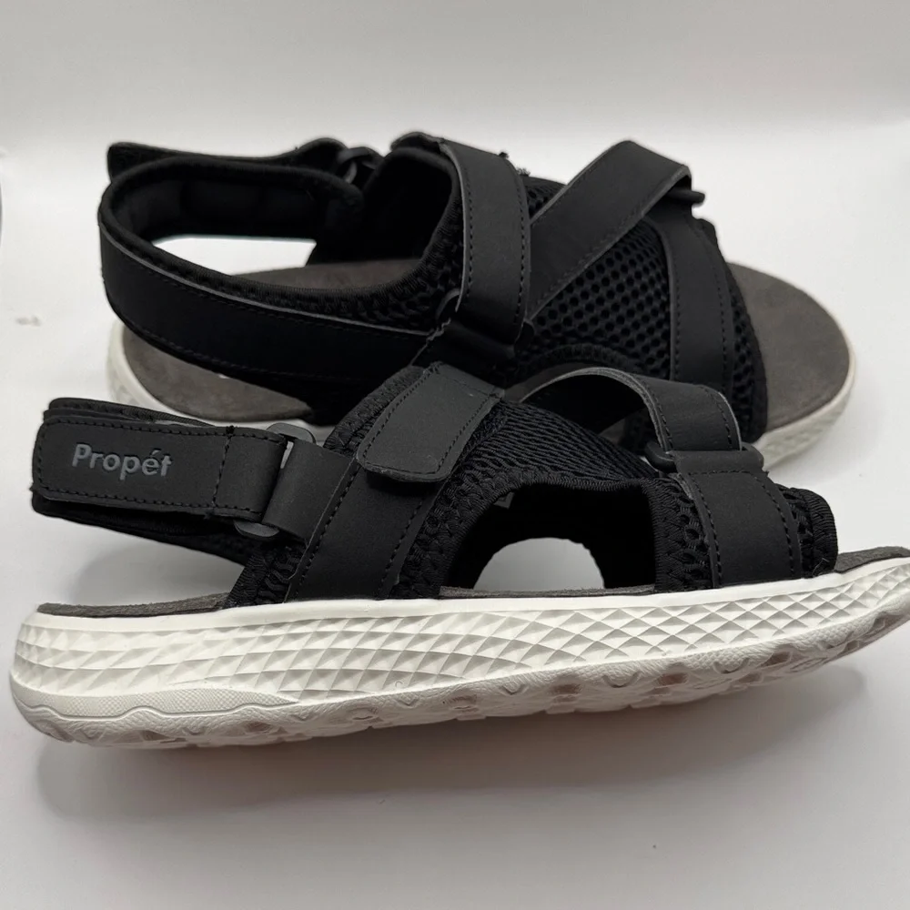 Propet Women's Black Mesh Sandals - Picture 7 of 10
